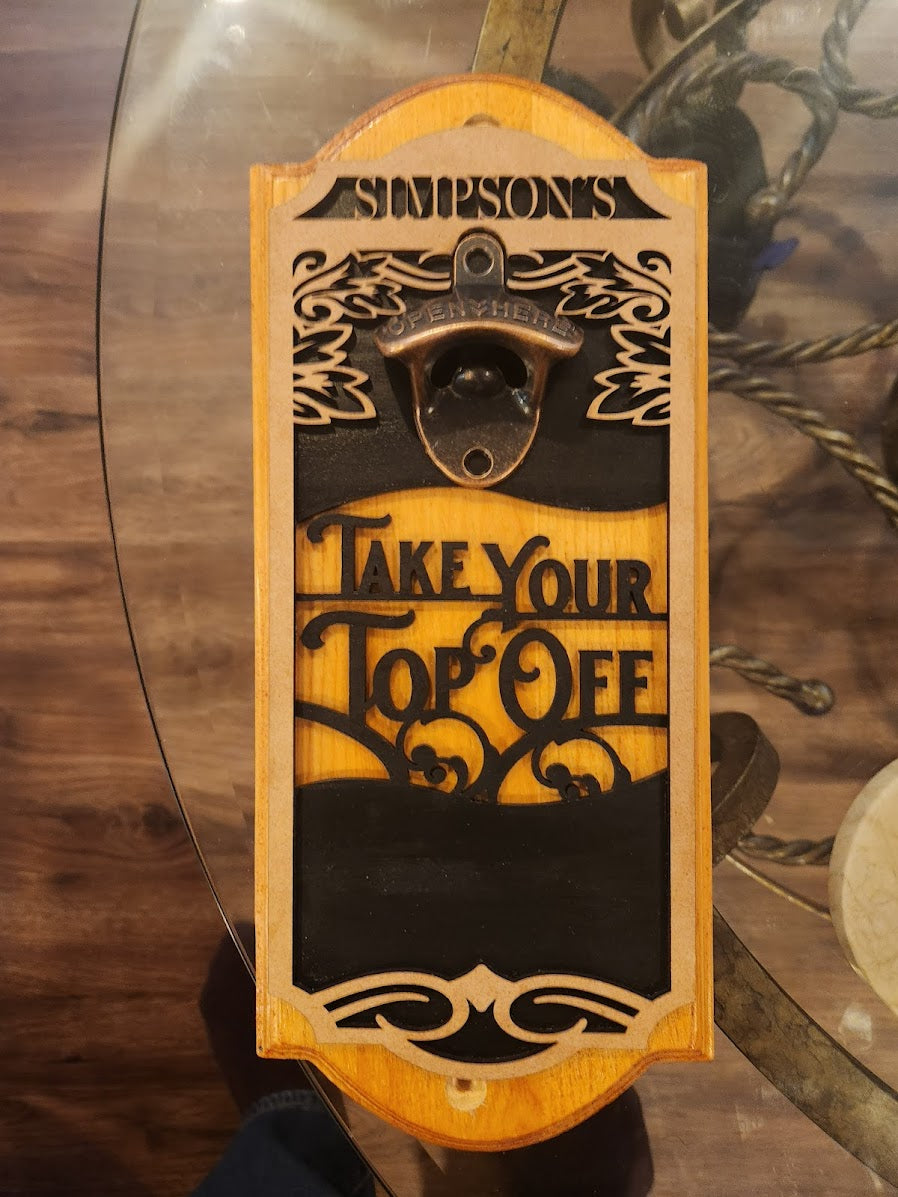 Custom Made Wall Mounted Bottle Openers