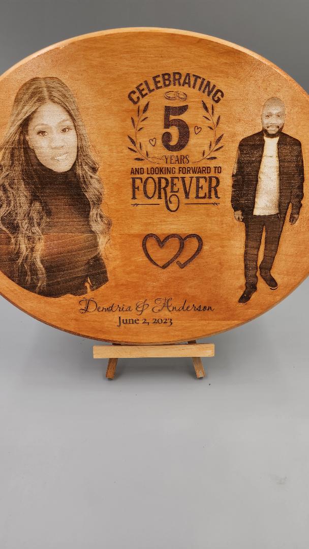 Customized Oval Wood Plaque