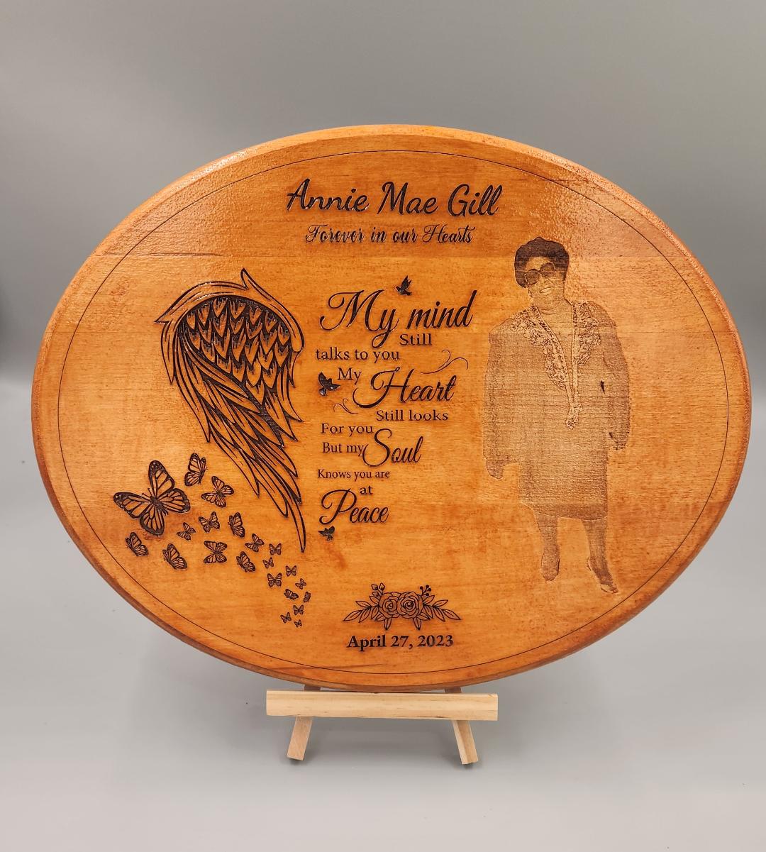 Customized Oval Wood Plaque