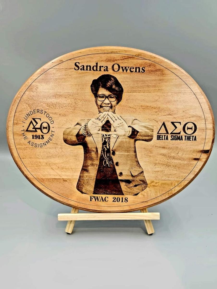 Customized Oval Wood Plaque