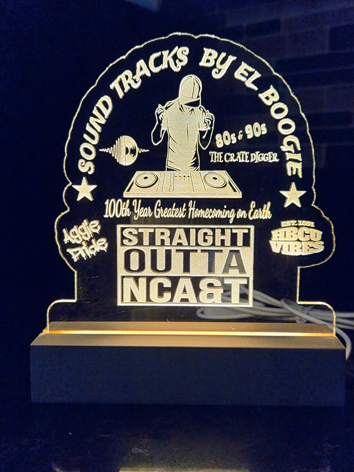 Customized Engraved LED Stand Medium Size 6 x 6