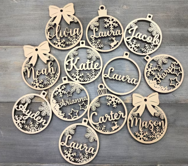 Personalized Engraved Christmas Ornaments