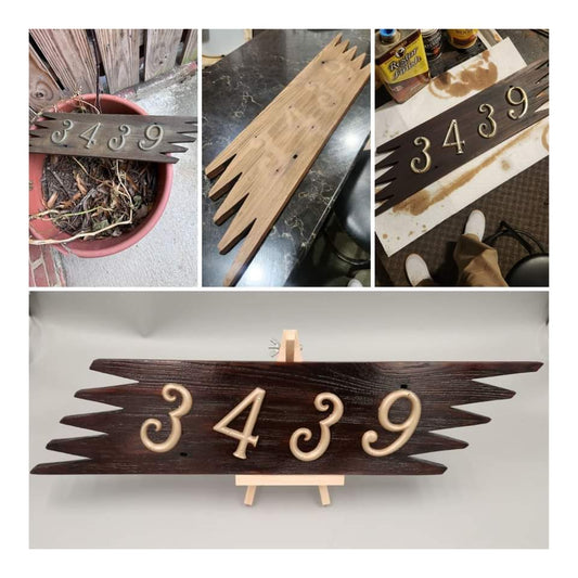 Wood House Number Signs & Restoration