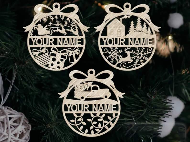 Personalized Engraved Christmas Ornaments